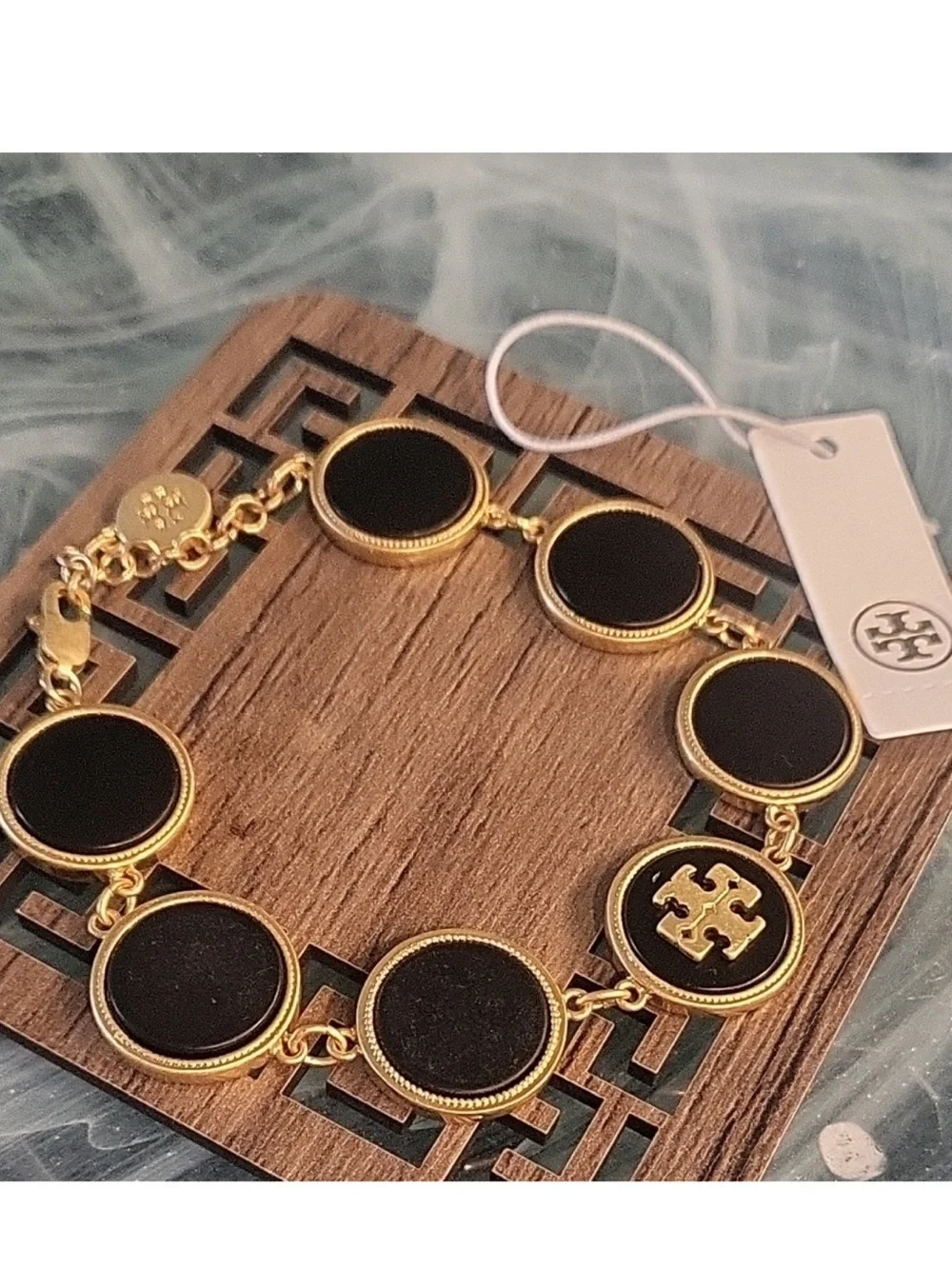 Tory Burch Black and Gold Bracelet NWT $145
